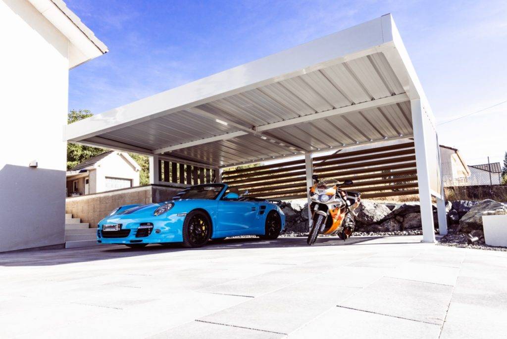 carport toit plat aluminium à Nancy