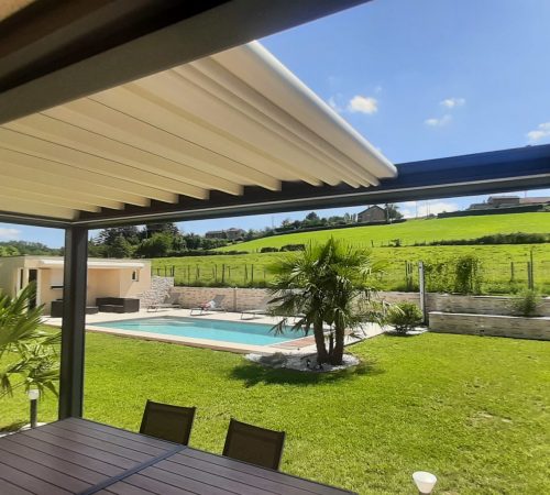 pergola alu sur-mesure en vallée d'azergues