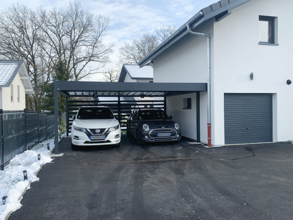 carport alu double sur mesure à aix-les-bains.