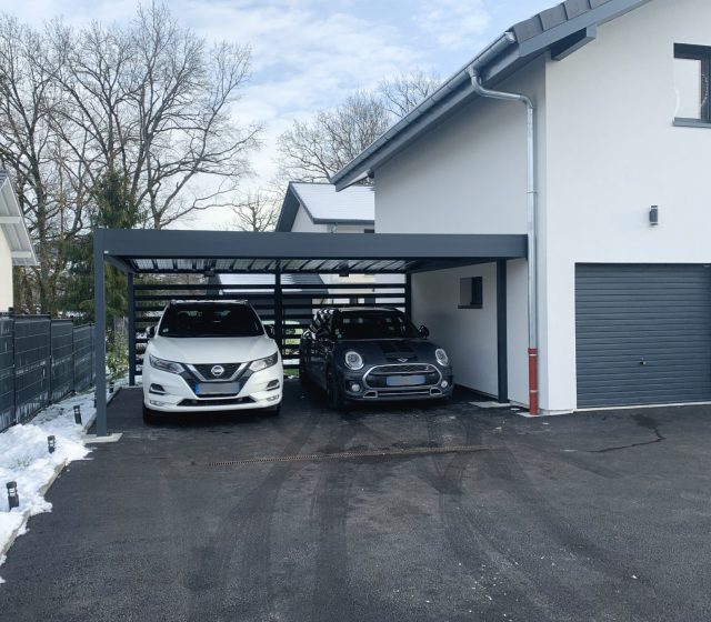 carport alu double sur mesure à aix-les-bains.