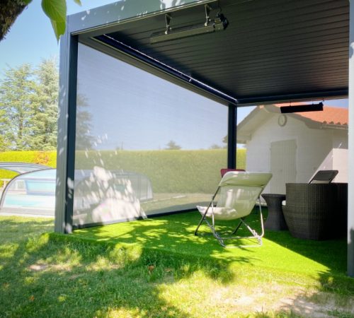 pergola bioclimatique aluminium à brignais