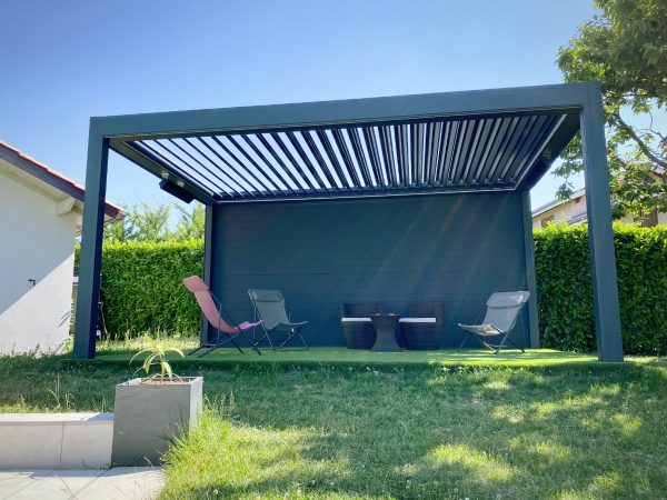 pergola bioclimatique aluminium à brignais