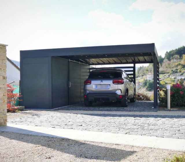 carport autoporté avec abri fermé à tarare