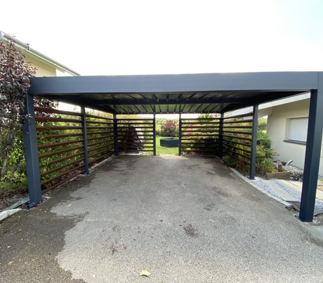 carport deux voitures autoporté à feigères