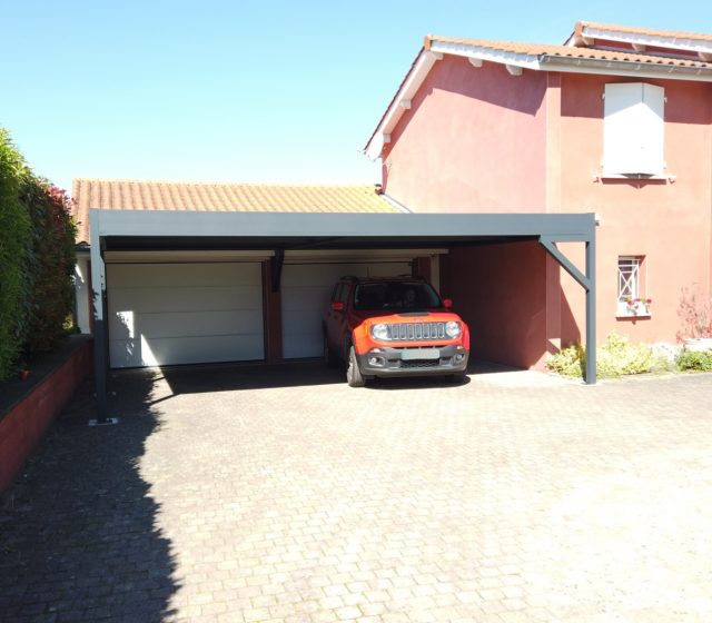 carport double adossé en aluminium à mâcon