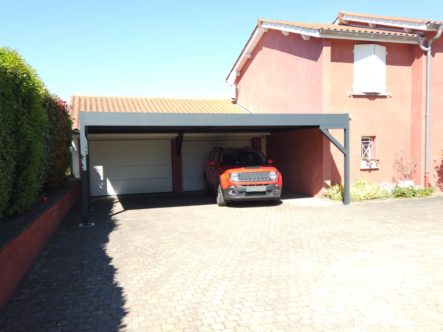 carport double adossé en aluminium à mâcon