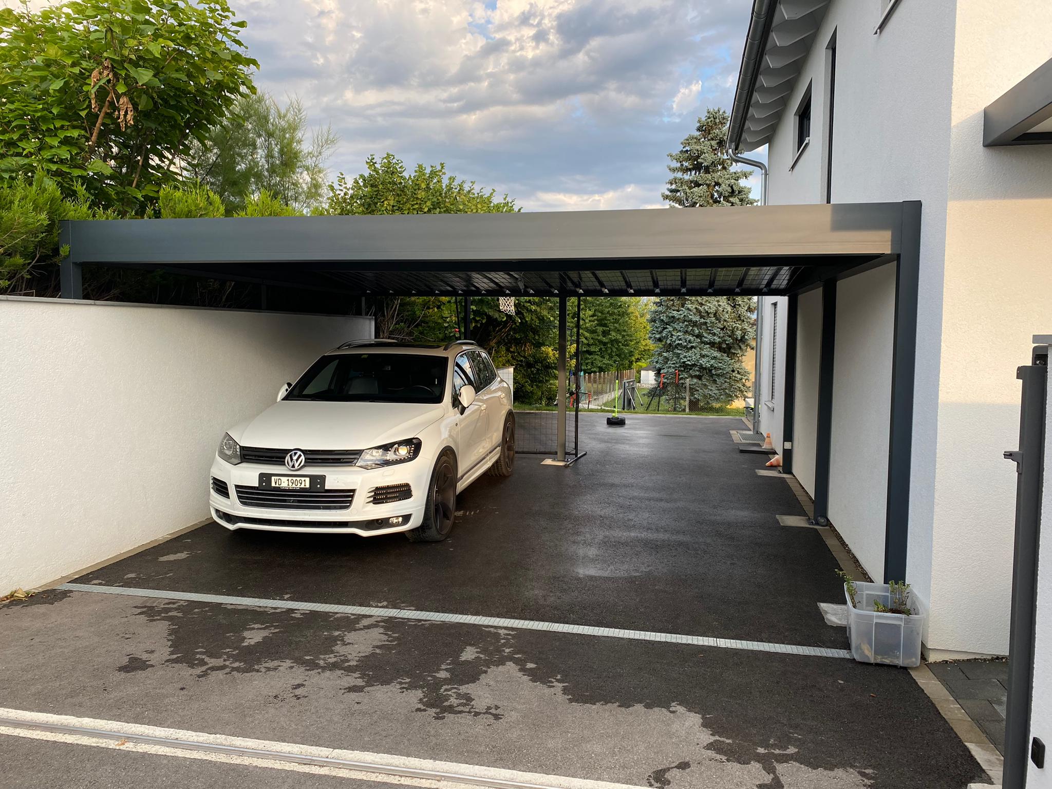 carport double aluminium à chavanne-des-bois