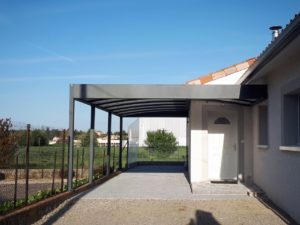 carport toit plat aluminium annonay