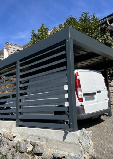 abri voiture aluminium haut de gamme à châles