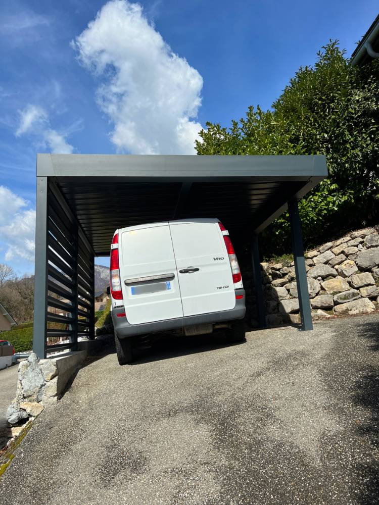 abri voiture sur-mesure à châles