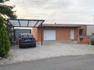 installation d'un carport et d'un auvent aluminium sur mesure à besançon