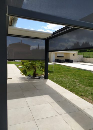 pergola aluminium en vallée d'azergues