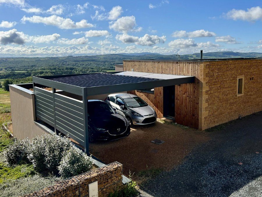 carport 2 voitures aluminium à theizé