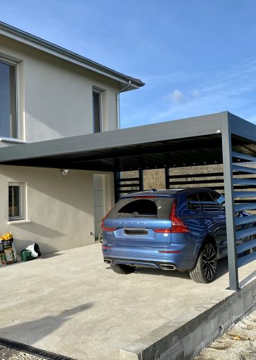 carport adossé alu haut de gamme à arbois-en-bugey