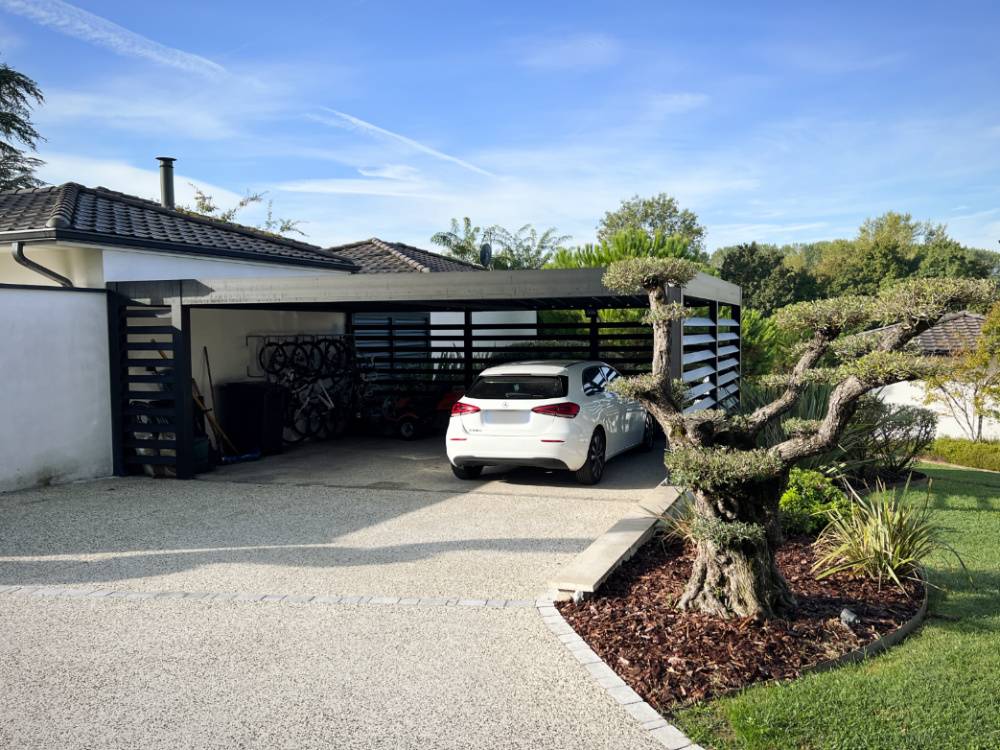 carport alu 2 voitures à saint-bernard