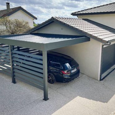 carport alu adossé dans l'ain