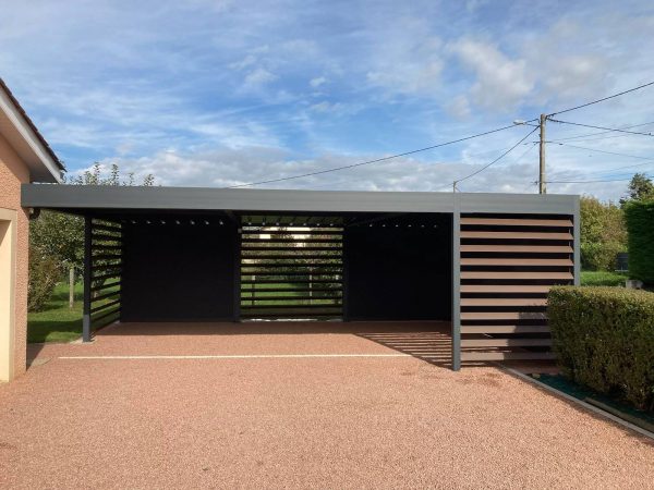 carport alu adossé sur mesure à crottet dans l'ain