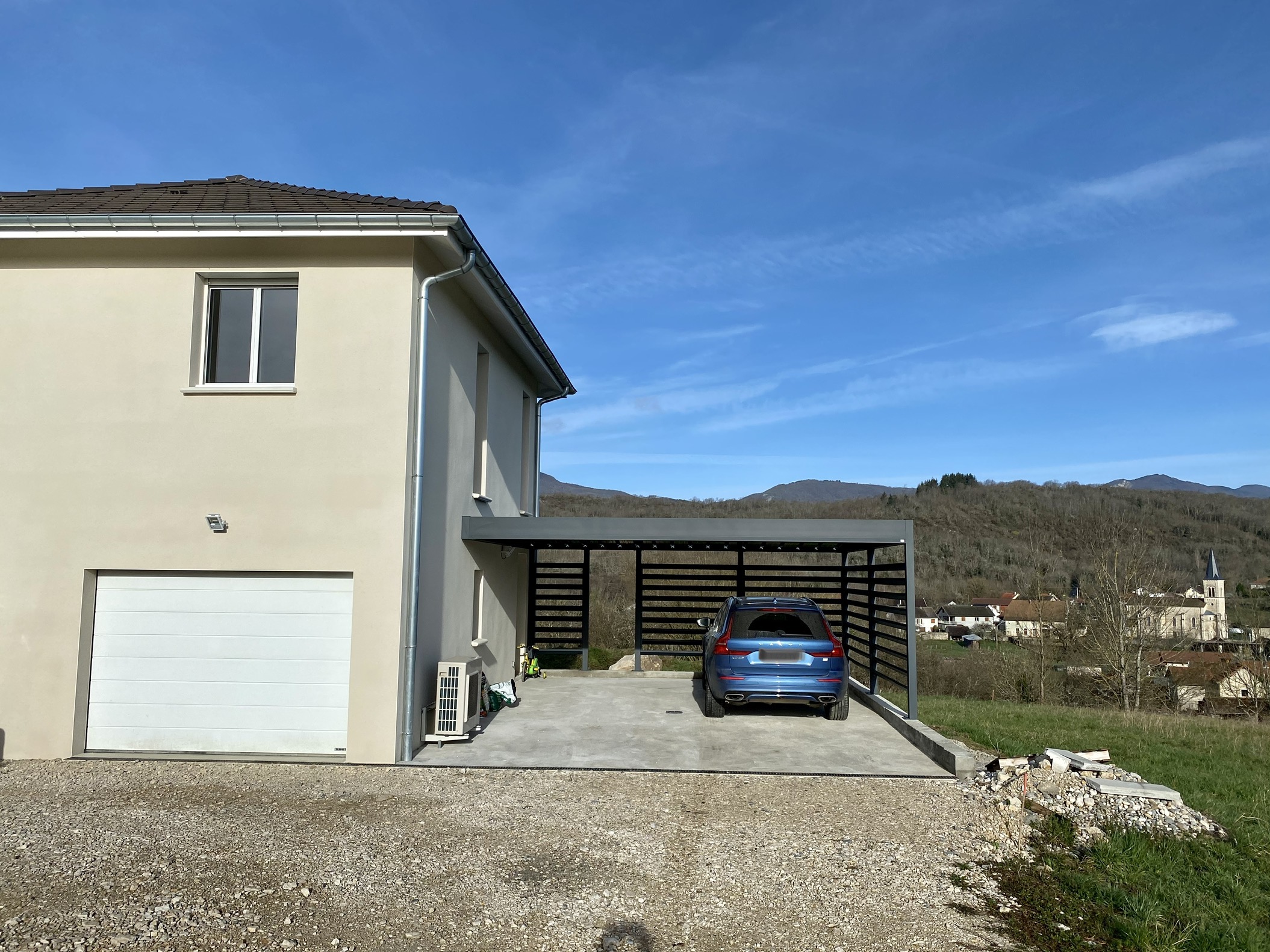 carport alu double dans l'ain