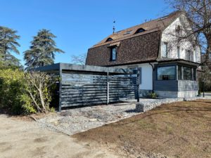 carport alu double toit plat geneve