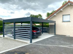 carport alu double végétalisé à cessy