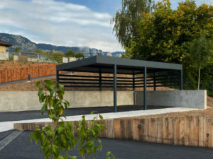 carport en alu sur mesure adossé à aix-les-bains