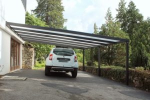 carport en alu sur mesure adossé - annecy