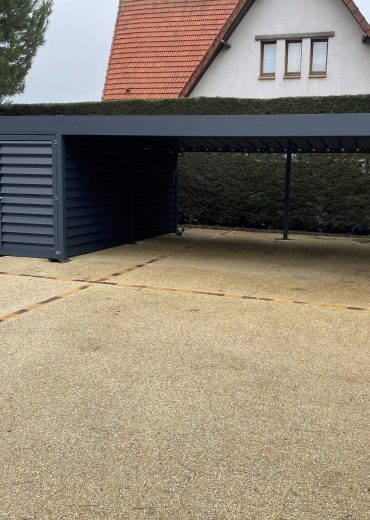 carport alu sur mesure autoporté avec abris dans le val d'oise.