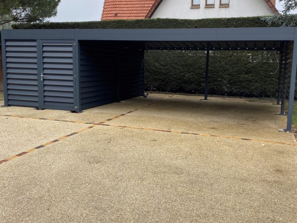 carport alu sur mesure autoporté avec abris dans le val d'oise.