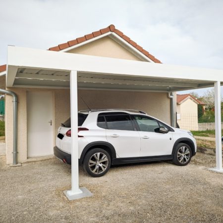 carport alu une voiture à saint-clair-du-rhône