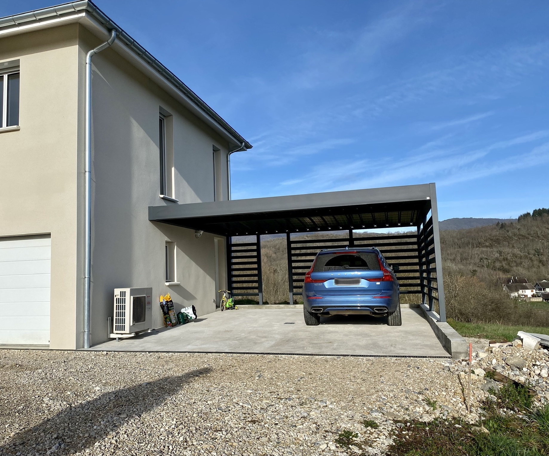 carport aluminium sur-mesure dans l'ain