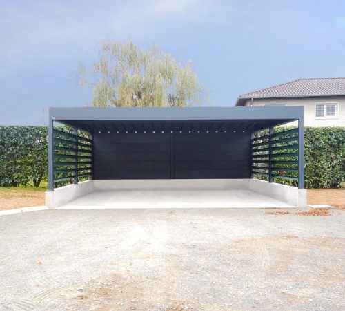 carport deux voitures sur mesure en alu à belleville.