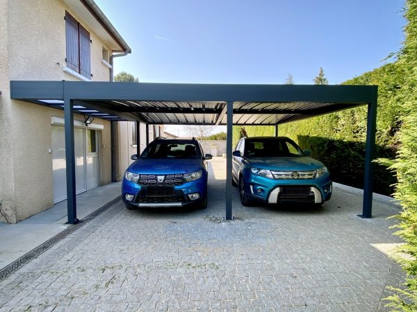 carport double adossé moderne à frontenas