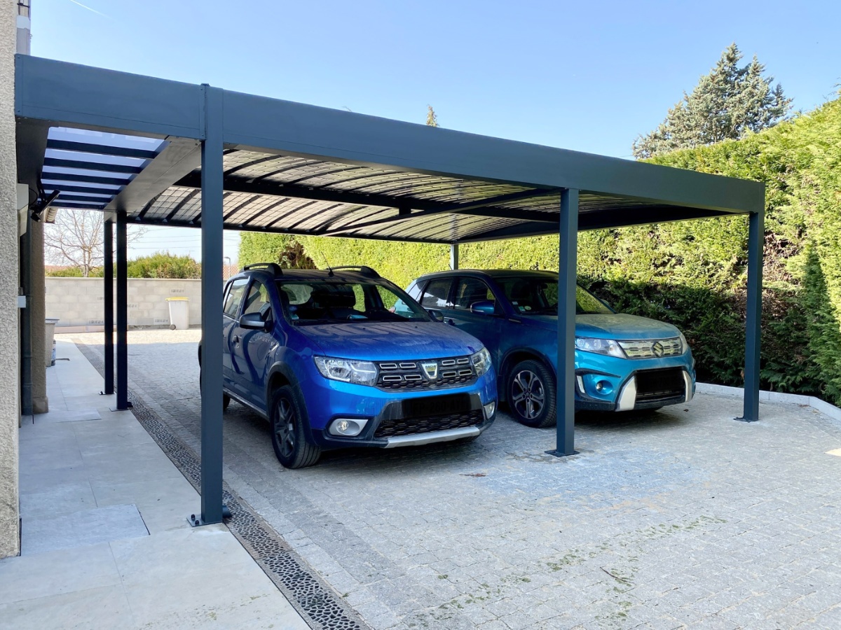 carport et auvent aluminium sur-mesure à frontenas