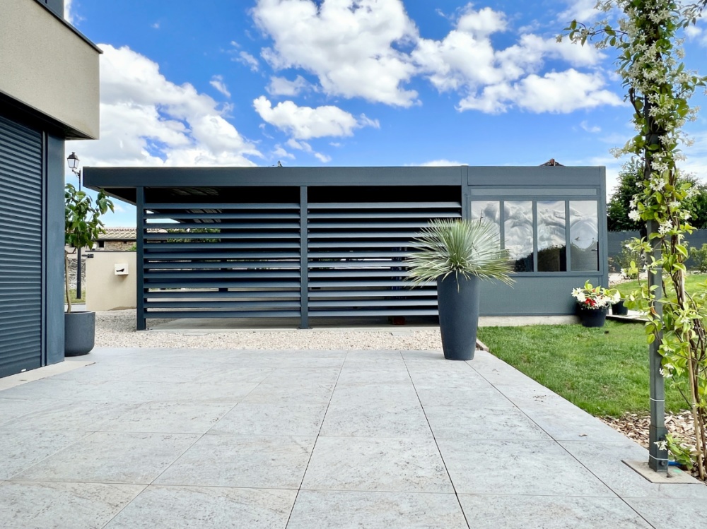 carport et pool house sur mesure à pommiers