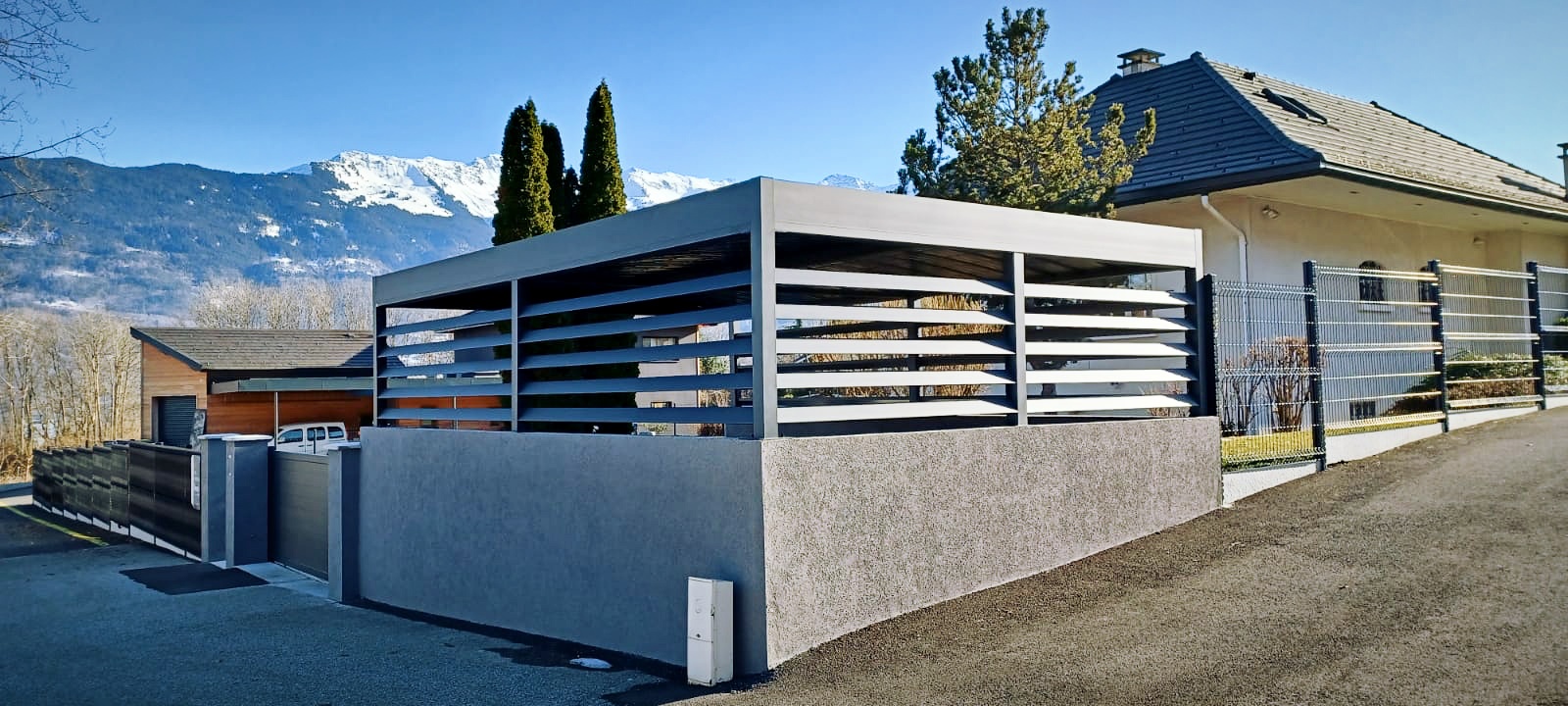 carport indépendant alu sur-mesure en savoie