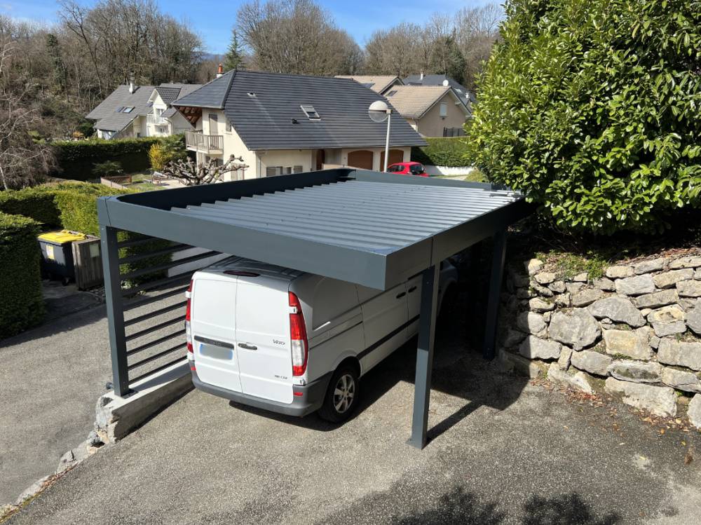 carport moderne toit plat à châles