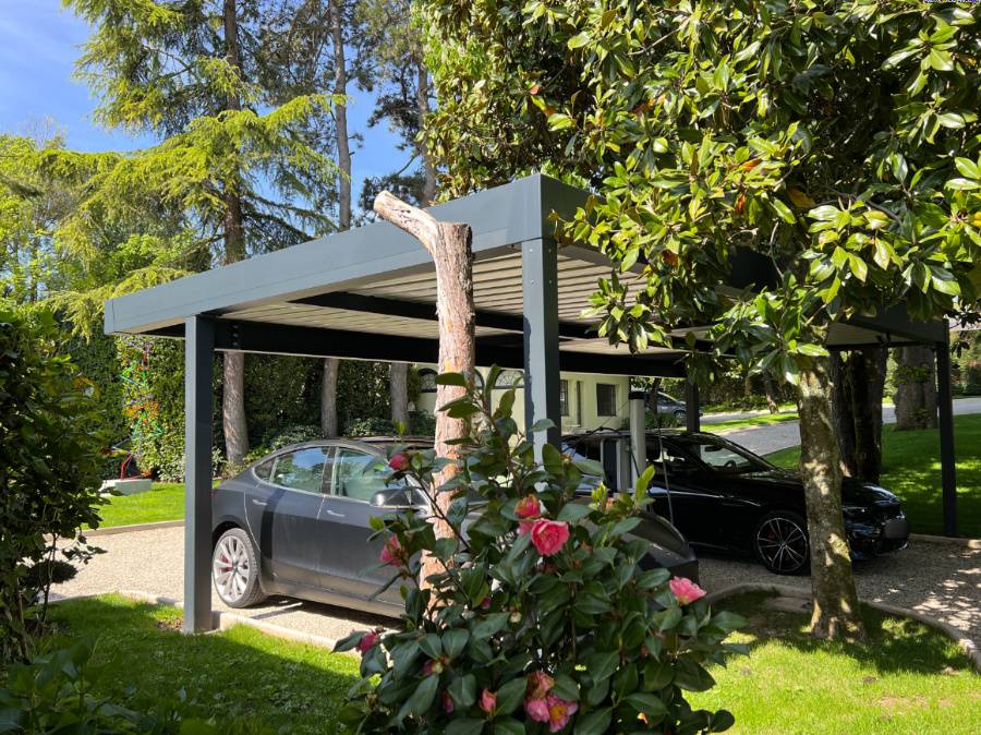 carport multiple en alu installation sur-mesure