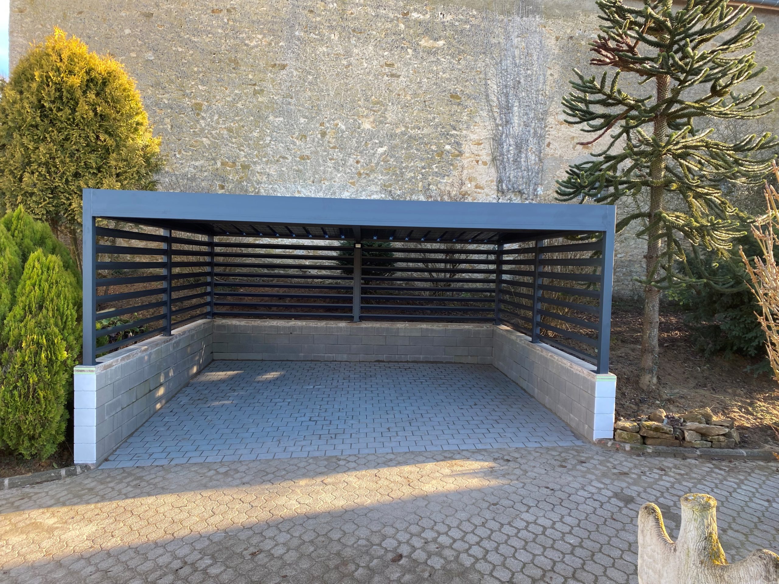 carport personnalisable aluminium au luxembourg