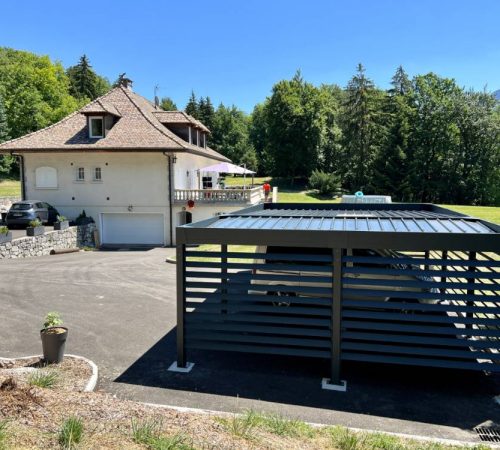 carport toit plat alu haute savoie