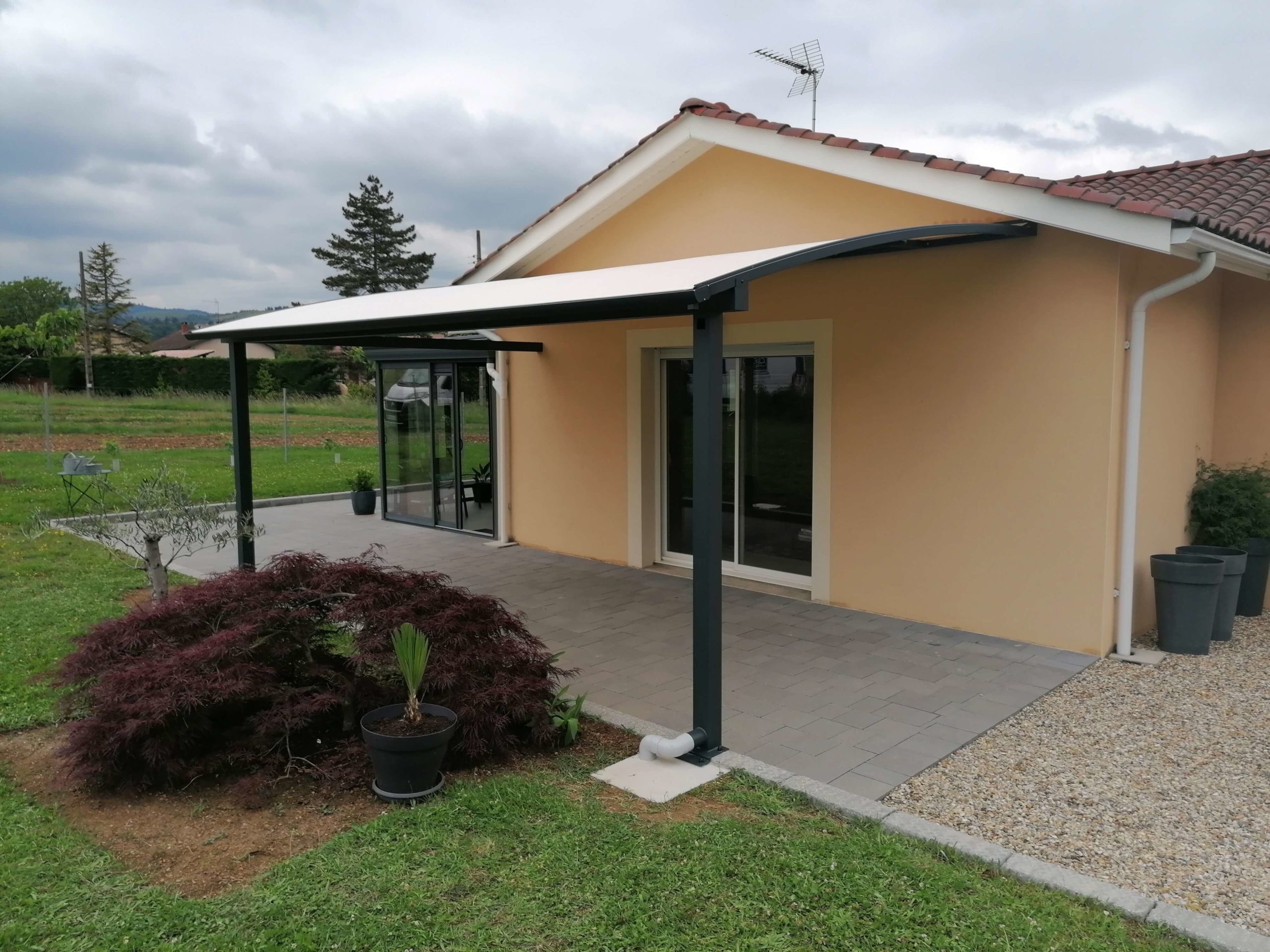 pergola alu toile sur mesure à villefranche