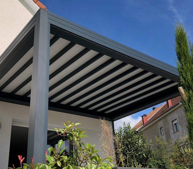 pergola aluminium sur-mesure rétractable besançon