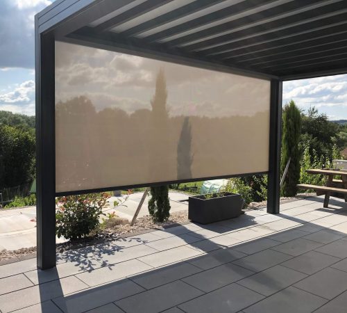 pergola aluminium toile rétractable besançon