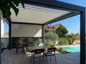 pergola bioclimatique aluminium lames orientables montbrison