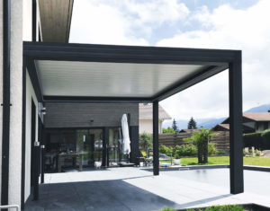 pergola bioclimatique sur mesure adossée à bon-en-chablais