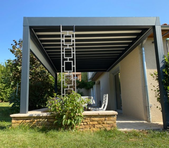 pergola retractable aluminium pouilly-le-monial