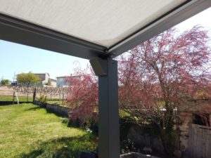 pergola sur mesure aluminium toile retractable hydrae