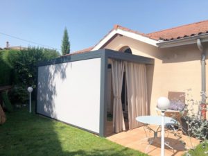 pergola toile adossee retractable lyon