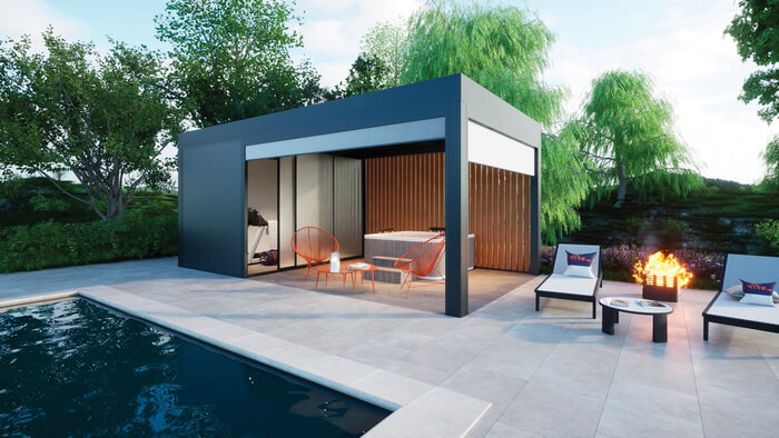 2. pool house toit plat